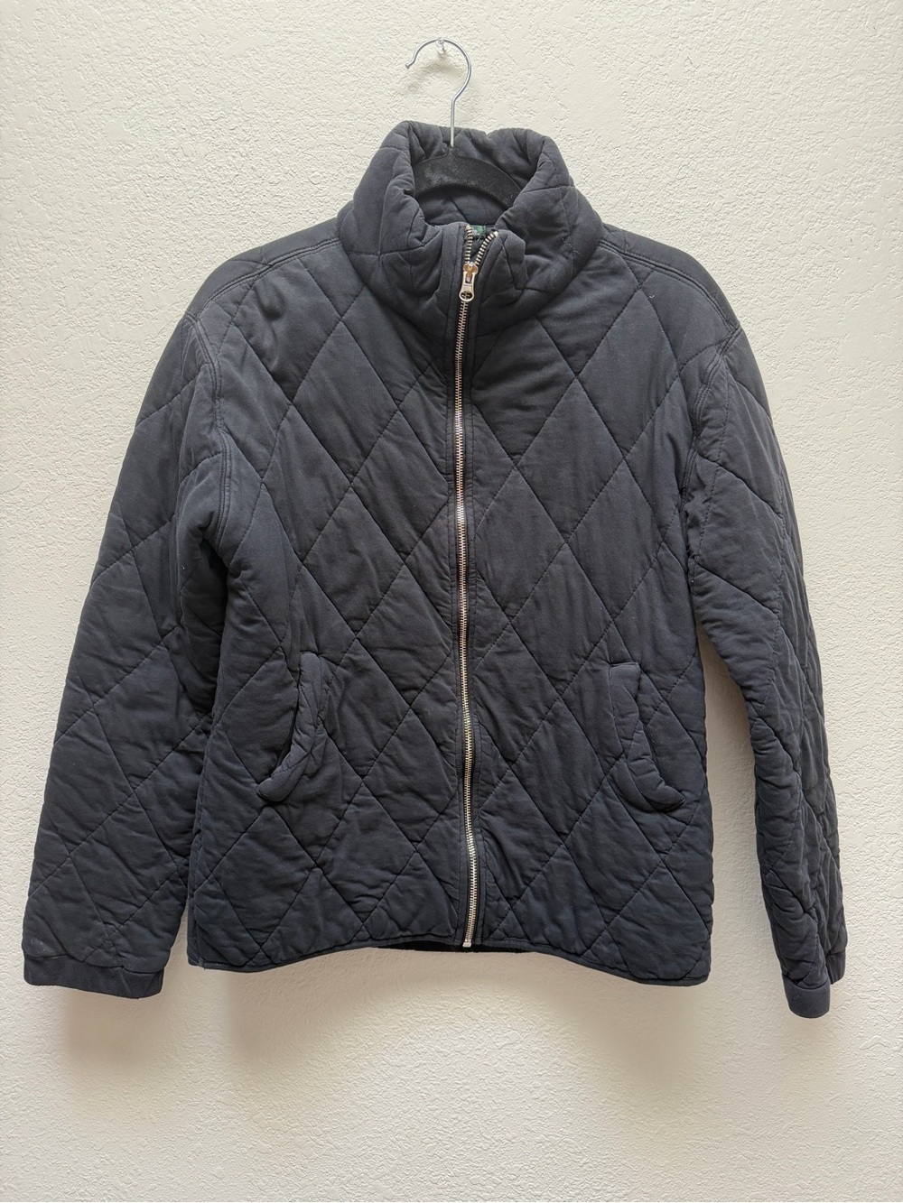 Quilted Zip-Up Jacket in Black